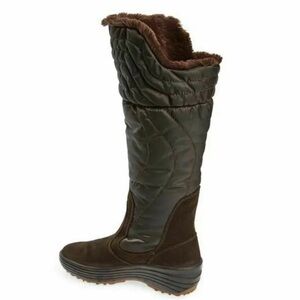 PAJAR chocolate  fuax fur canvas light weight rain boots